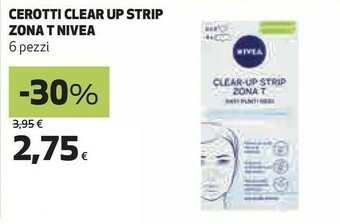 Coop Nivea Cerotti Clear Up Strip Zona T offerta