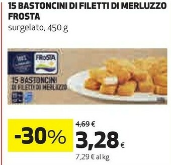Coop Frosta 15 Bastoncini Di Filetti Di Merluzzo offerta