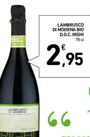 Conad Superstore Lambrusco Di Modena Bio Doc Righi offerta