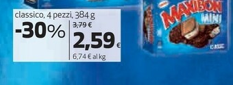 Coop Nestlè Maxibon Mini Classico 384g offerta