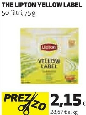 Coop Lipton - Yellow Label Tea offerta