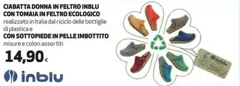 Coop Inblu Ciabatta Donna In Feltro Con Tomaia In Feltro Ecologico offerta