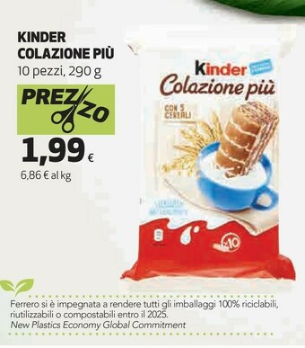 Coop Ferrero Kinder Colazione Più 290 G(ml) offerta