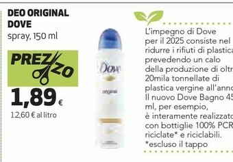 Coop Dove Deo Original Spray offerta