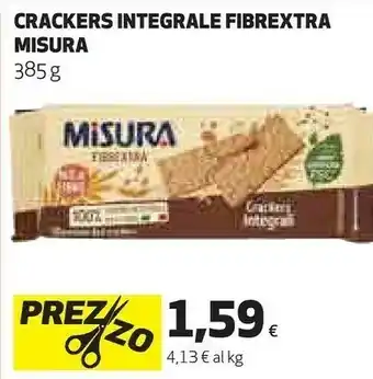 Coop Misura Misura - Fibrextra Crackers Integrali 385 g(ml) offerta