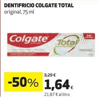 Coop Colgate PL07352A Dentifricio Dentifricio Antiplacca 75 Ml offerta
