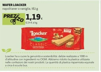 Coop Loacker Wafer Vaniglia 182 G offerta