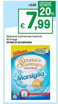 Iper La Grande Detersivo in polvere per lavatrice 92 lavaggi SPUMA DI SCIAMPAGNA offerta