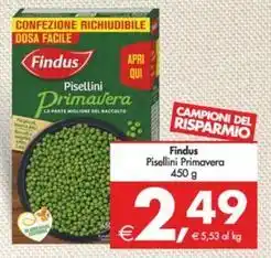 Gourmet Déco Findus Pisellini Primavera 450 g offerta