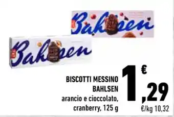 Conad Superstore BISCOTTI MESSINO BAHLSEN arancio e cioccolato, cranberry, 125 g offerta