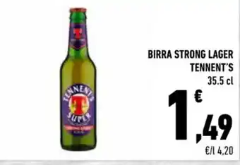 Conad Superstore BIRRA STRONG LAGER TENNENT'S 35.5 cl offerta