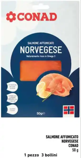 Conad Superstore SALMONE AFFUMICATO NORVEGESE CONAD 50g offerta
