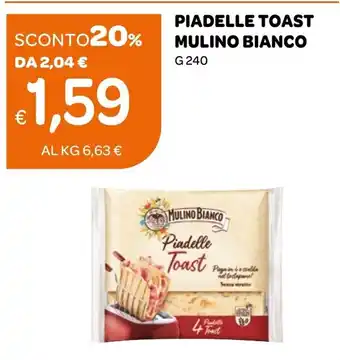 Ekom PIADELLE TOAST MULINO BIANCO G 240 offerta