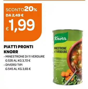 Ekom PIATTI PRONTI KNORR - DIVERSI TIPI G 545 offerta