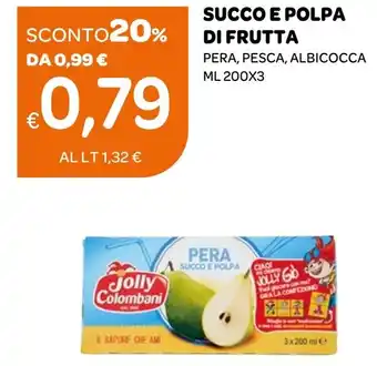 Ekom SUCCO E POLPA DI FRUTTA PERA, PESCA, ALBICOCCA ML 200X3 offerta