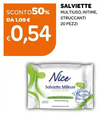 Ekom SALVIETTE MULTIUSO, INTIME, STRUCCANTI 20 PEZZI offerta