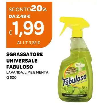 Ekom SGRASSATORE UNIVERSALE FABULOSO LAVANDA, LIME E MENTA G 600 offerta