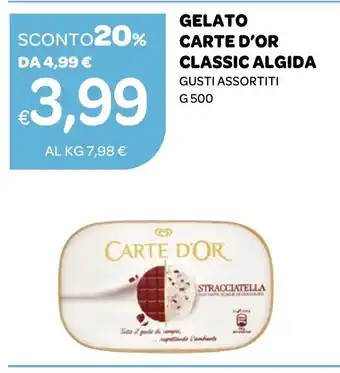 Ekom GELATO CARTE D'OR CLASSIC ALGIDA GUSTI ASSORTITI G 500 offerta