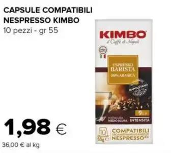 Tigre CAPSULE COMPATIBILI NESPRESSO KIMBO 10 pezzi - gr 55 offerta
