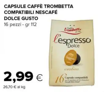 Tigre CAPSULE CAFFÈ TROMBETTA COMPATIBILI NESCAFÉ DOLCE GUSTO 16 pezzi - gr 112 offerta
