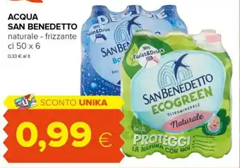 Tigre ACQUA SAN BENEDETTO naturale - frizzante cl 50 x 6 offerta