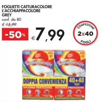 Bennet FOGLIETTI CATTURACOLORE L'ACCHIAPPACOLORE GREY conf. da 80 offerta