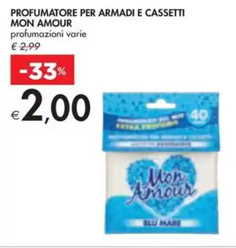 Bennet PROFUMATORE PER ARMADI E CASSETTI MON AMOUR offerta
