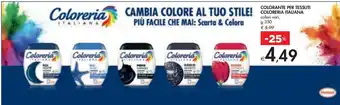 Bennet COLORANTE PER TESSUTI COLORERIA ITALIANA colori vari, g 350 offerta