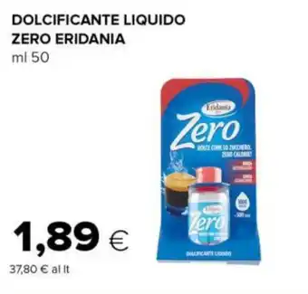 Tigre DOLCIFICANTE LIQUIDO ZERO ERIDANIA ml 50 offerta