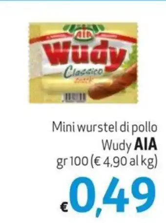Maxi Family Mini wurstel di pollo Wudy AIA gr 100 offerta