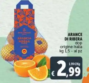 Deco Supermercati ARANCE DI RIBERA dop origine Italia kg 1,5 offerta