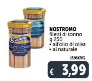 Deco Supermercati NOSTROMO filetti di tonno g 250 offerta
