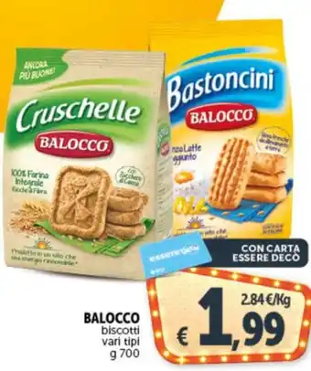 Deco Supermercati BALOCCO biscotti vari tipi g 700 offerta