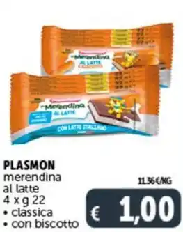 Deco Supermercati PLASMON merendina al latte offerta
