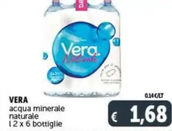 Deco Supermercati VERA acqua minerale naturale l 2 x 6 bottiglie offerta
