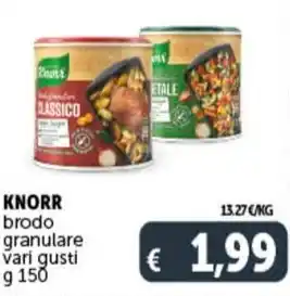 Deco Supermercati KNORR brodo granulare vari gusti g 150 offerta