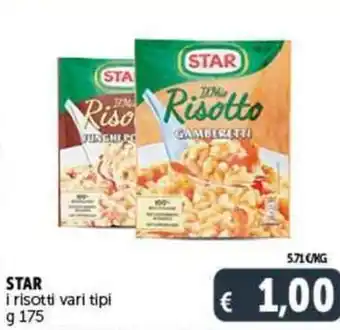 Deco Supermercati STAR i risotti vari tipi g 175 offerta