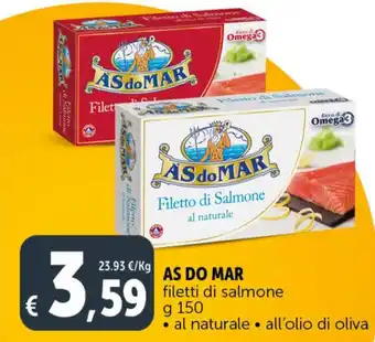 Deco Supermercati AS DO MAR filetti di salmone g 150 offerta