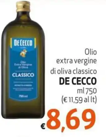 Maxi Family Olio extra vergine di oliva classico DE CECCO ml 750 offerta