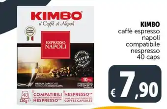 Deco Supermercati KIMBO caffè espresso napoli compatibile nespresso 40 caps offerta