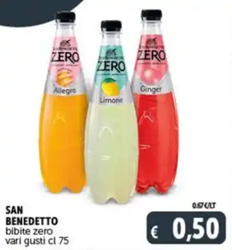 Gourmet Déco SAN BENEDETTO bibite zero vari gusti cl 75 offerta