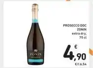 Spazio Conad PROSECCO DOC ZONIN extra dry, 75 cl offerta