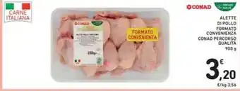 Spazio Conad ALETTE DI POLLO FORMATO CONVENIENZA CONAD PERCORSO QUALITÀ offerta