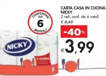 Bennet CARTA CASA IN CUCINA NICKY 2 veli, conf. da 6 rotoli offerta