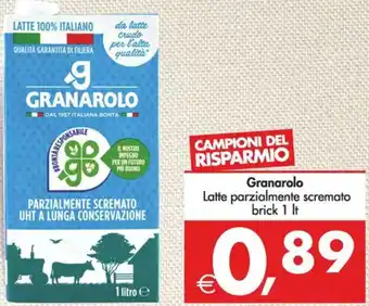 Gourmet Déco Granarolo Latte parzialmente scremato brick 1 Lt offerta