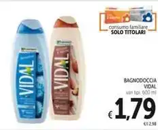 Spazio Conad BAGNODOCCIA VIDAL vari tipi, 600 ml offerta