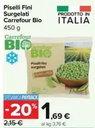 Carrefour Express Piselli Fini Surgelati Carrefour Bio offerta