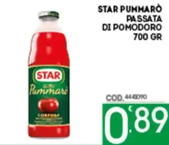 Eurocash STAR PUMMARÒ PASSATA DI POMODORO 700 GR offerta