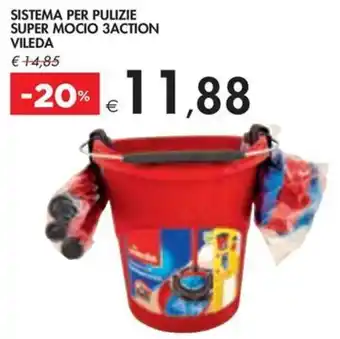 Bennet SISTEMA PER PULIZIE SUPER MOCIO 3ACTION VILEDA offerta