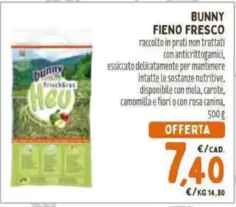 Pet Store Conad BUNNY FIENO FRESCO offerta
